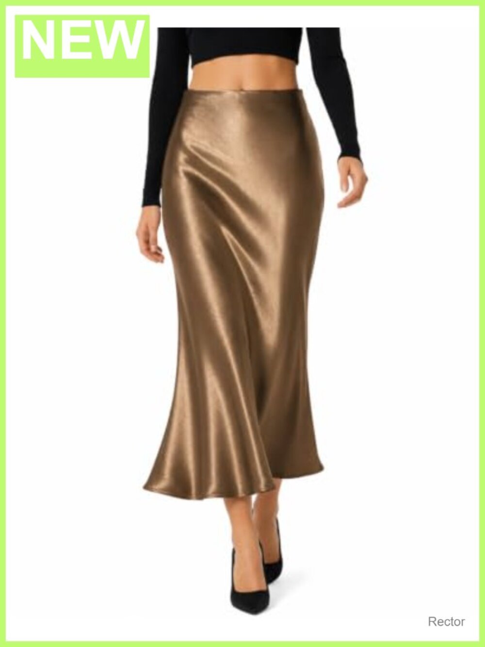 Satin Maxi Skirt High Waisted Fishtail Mermaid Silhouette